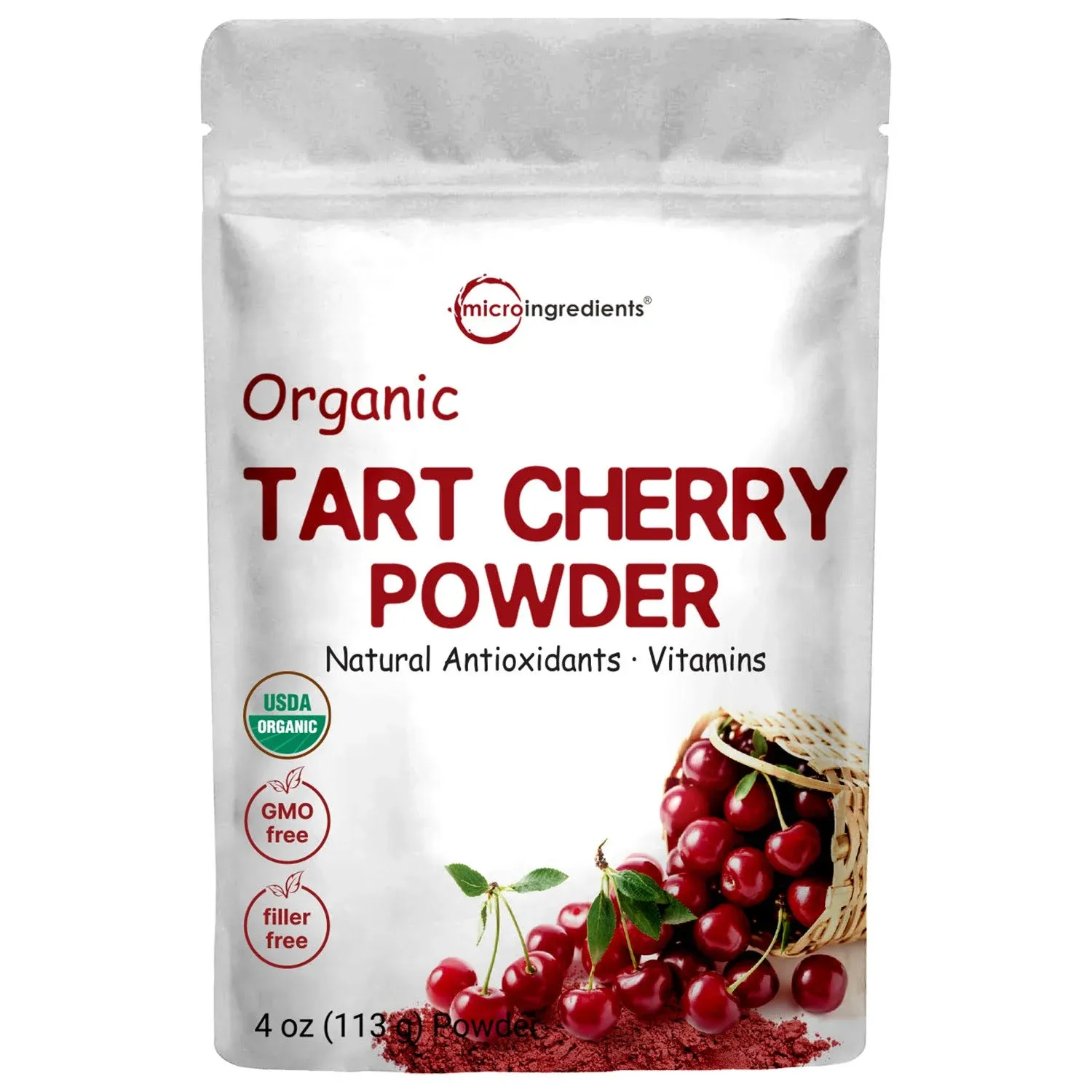 Sustainably US Grown, Organic Tart Cherry Powder, 4 Ounce, Pure Cherry...