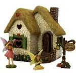 PRETMANNS Fairy Garden Ornaments - Fairy Houses for The Garden - Fairy House with Fairy Figures for Fairy Garden - Fairy Garden Accessories with Gard