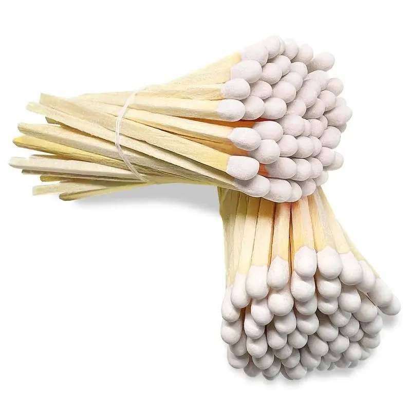 4" Classic White Tip Matches (100 Count, with Striking Stickers Included) | Decorative Unique & Fun for Your Home, Gifts, Accessories & Events | Premi