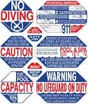 Traffic Graphix TGPS1001 40&#034; x 48&#034; 8-in-1 California Pool &amp; Spa Sign TGPA10011