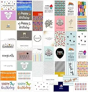 Best Paper Greetings 48 All Occasion Greeting Cards - Assorted Happy Birthday Thank You Wedding Blank Designs Envelopes Included