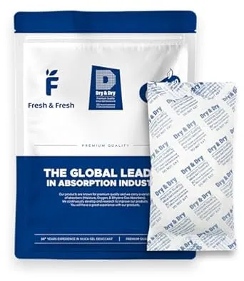 300 Gram 5 Packet Premium Pure &amp; Safe Silica Gel Packets Desiccant Packs Silic