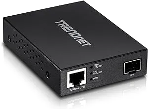 TRENDnet TFC-PGSFP Gigabit PoE PD SFP Fiber Media Converter