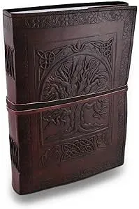 Large Tree of Life Leather Blank BookLarge 10 inch Tree of Life Leather Cover Blank Book Spell Book Drawing Sketch Book Christmas Gift for Men & Women