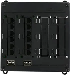 Leviton 476TM-612 Twist and Mount Patch Panel, Black, 12 CAT 6 Ports