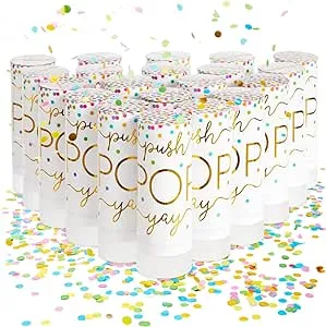 Sparkle and Bash 20 Pack Rainbow Confetti Shakers, Party Confetti Bulk Pack for Wedding, Bridal Shower, Graduation