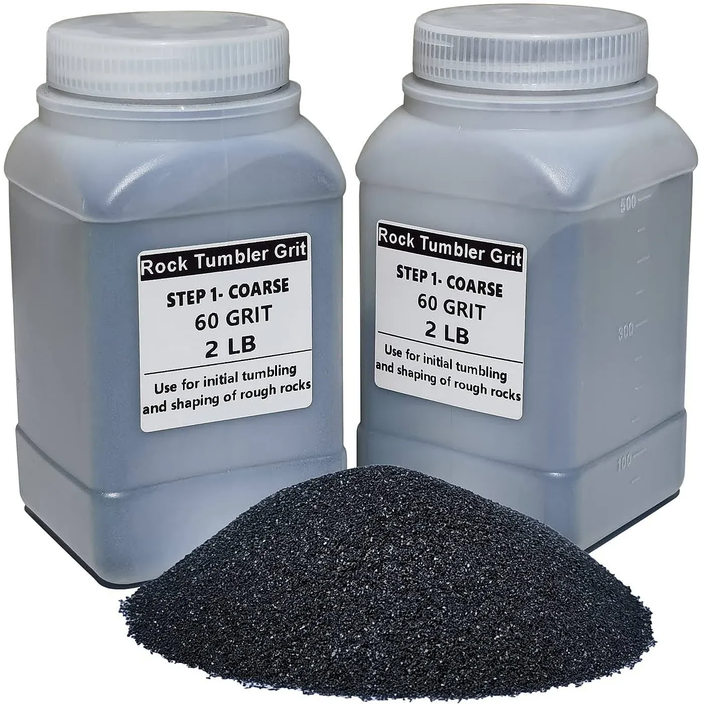 4 lbs Rock Tumbler Grit Step 1 -Coarse Grit(60#), for Initial Tumbling, Compatible with Any Brand Tumbler Stone Polisher,Rock Polisher,Tumbler Media