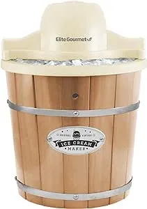 Elite Gourmet Eim-924l 4-Quart Old Fashioned Electric Ice Cream Maker,