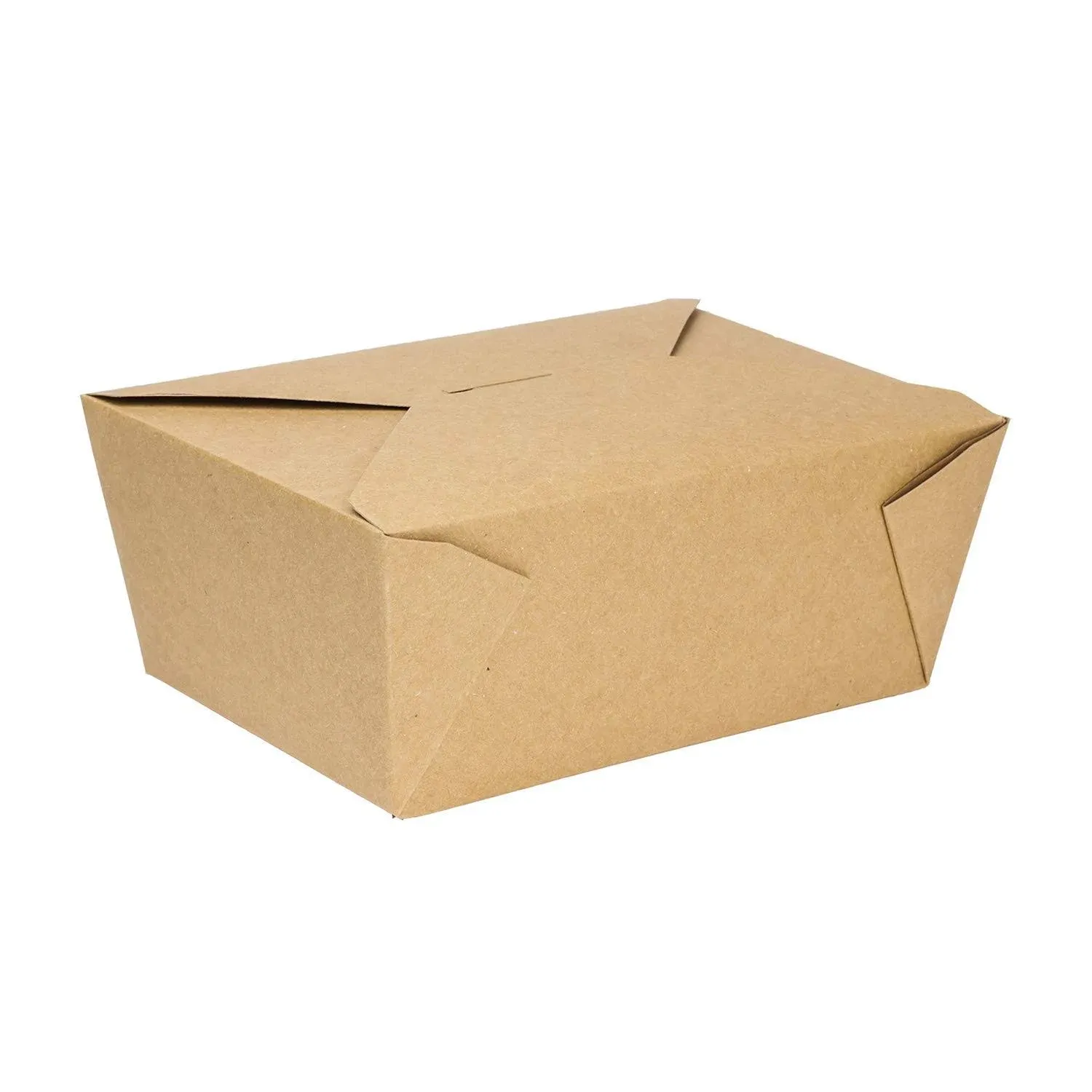 Fold-To-Go Box #4, 110 fl oz, Kraft - 160 pcs