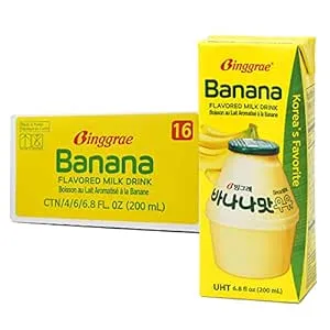 Binggrae Banana Flavored Milk [Korea’s No 1 Classic & Original Banana Milk] - Sweet, Smooth & Creamy Texture (Pack of 24)