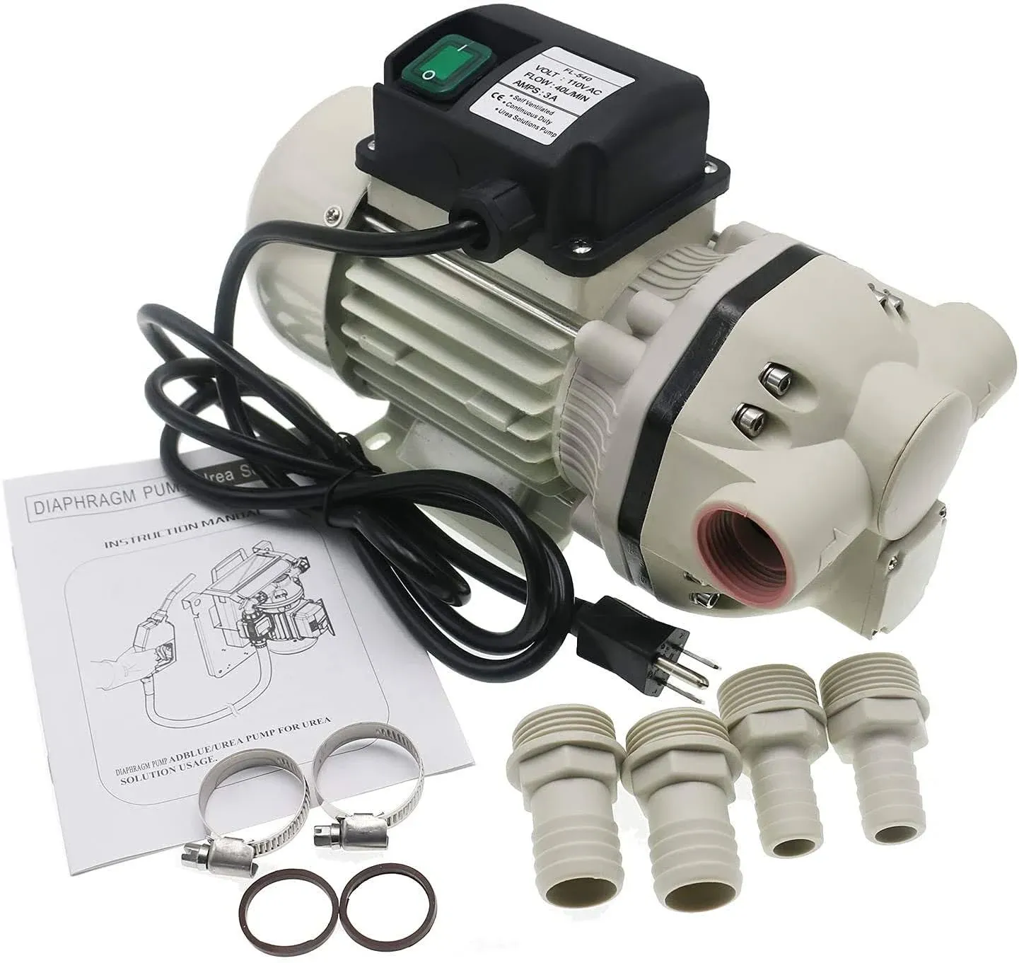 FL-540B Chemical Pump Electric Self Priming Pump 115V 40L/Min (10.5GPM)40PSI