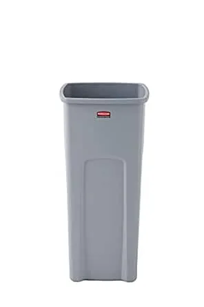 Rubbermaid Commercial Products Untouchable Square Trash Can, Gray, for Offices/Mailrooms/Classrooms/Areas of High Waste Generation