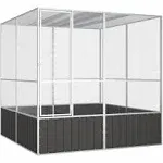 vidaXL Bird Cage Anthracite 84.1"x85.6"x83.3" Galvanized Steel