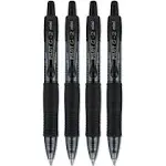 Pilot G2 Mini Retractable Gel Pen, Fine 0.7mm, Black Ink/Barrel, 4/Pack