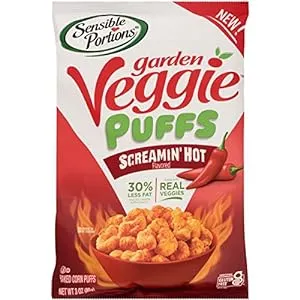 Sensible Portions Puffs Garden Veggie White Cheddar 3.75 Oz (Pack Of 6)