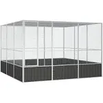 Vidaxl Bird Cage Anthracite 119.1"x127.8"x83.3" Galvanized Steel