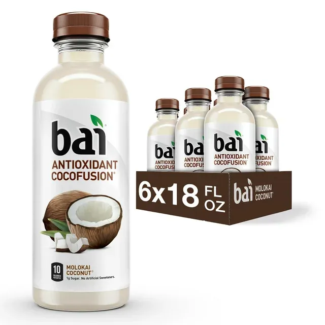 Bai Molokai Coconut - 6 pack, 18 fl oz bottles