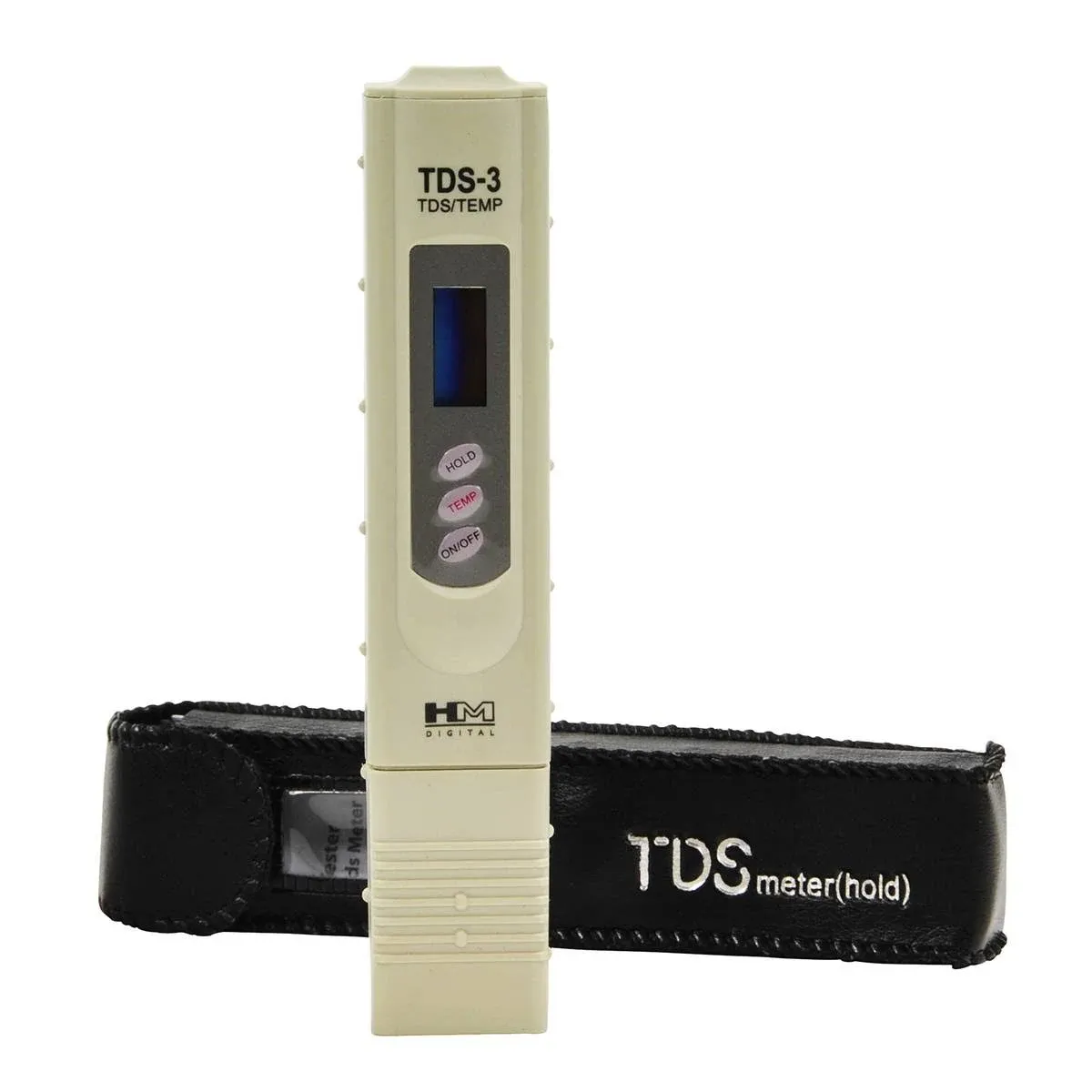 HM DIGITAL TDS Meters TDS-3 Handheld Temperature TDS ( PPM ) Tester, 0 - 9990 ppm, 1 ppm Resolution, +/- 2% Readout Accuracy Testing Water Quality For Hydroponics Aquariums Pools Drinking etc