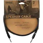 D'Addario Planet Waves PW-CSPK-03 Classic Series Speaker Cable, 1/4" TS Male Straight - 3ft