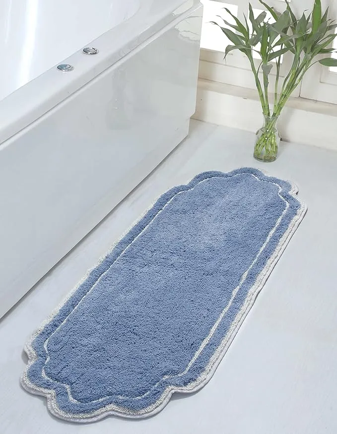 Home Weavers Allure Collection 100% Cotton Tufted Bathroom Rug, Soft and Absorbent Bath Rugs, Non-Slip Bath Carpet, Machine Wash Dry Bath Mats for