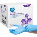 MED PRIDE NitriPride Nitrile-Vinyl Blend Exam Gloves, Large 1000 - Powder Free, Latex Free & Rubber Free - Single Use Non-Sterile Protective Gloves for Medical Use, Cooking, Cleaning & More