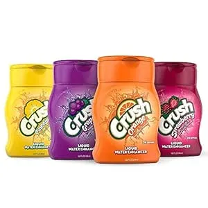 Crush, Variety Pack, Liquid Water Enhancer New, Better Taste! (4 Bottles, Makes 96 Flavored Water Drinks) Sugar Free, Zero Calorie