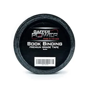 Gaffer Power Bookbinding Tape | Cloth Book Repair Tape | Black | USA Quality | 2 in X 15 Yds