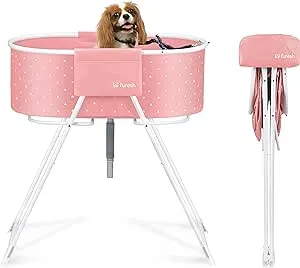 Furesh Elevated Folding Pet Bath Tub and Wash Station for Bathing, Shower and Grooming