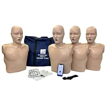 PRESTAN PP-AM-2000-4-MS Professional Adult Series 2000 CPR Manikin with Advanced Feedback, 4-Pack,Medium Skin