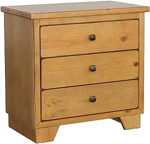 Progressive Furniture Diego 3 Drawer Nightstand, Cinnamon Pine