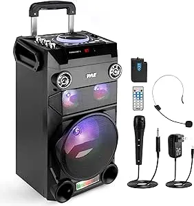 Outdoor Portable Wireless Bluetooth Karaoke PA Loud Speaker - 8&#039;&#039; Subwoofer Soun