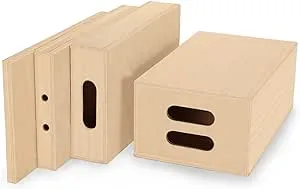 PROAIM Full Set of 4 Standard White AppleBoxes for Studio, Film Set & Photography. Multi-Use Wooden Boxes. Use them for Propping, Levelling, Standing. Full, Half, Quarter & Pancake (AB-SET4-WH)