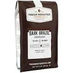 Fresh Roasted Coffee, Dark Brazil Cerrado, 2 lb (32 oz), Med-Dark Roast, Whole Bean, Kosher