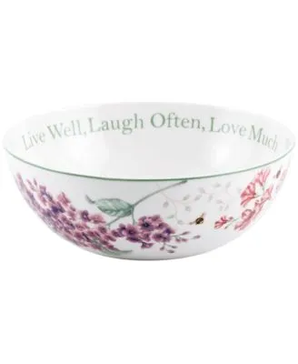 Dinnerware, Butterfly Meadow Serving Bowl Live Well, Laugh Often 