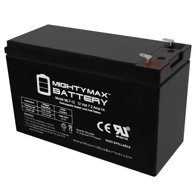 12 Volt 7 Amp Hour Alarm Battery