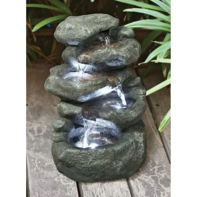 Design Toscano 11-in H Resin Water Rock Outdoor Fountain Pump Included Lowes.com