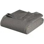 Superior Diamond All-Season Cotton Blanket, Throw size, Grey