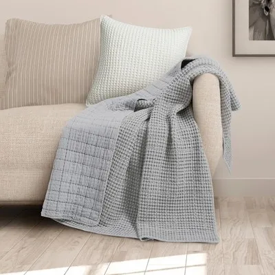 Mills Waffle Quilted Throw - Levtex Home