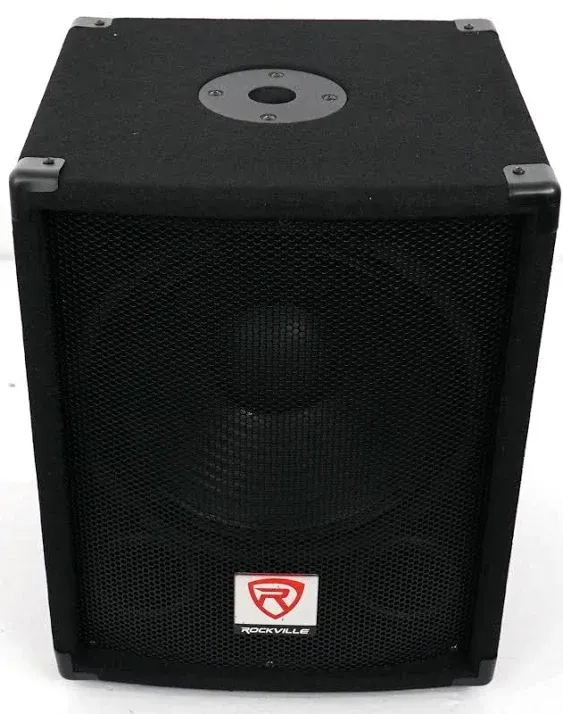 Rockville SBG1128 12" 600 Watt Passive Pro DJ Subwoofer, MDF Cabinet/Pole Mount