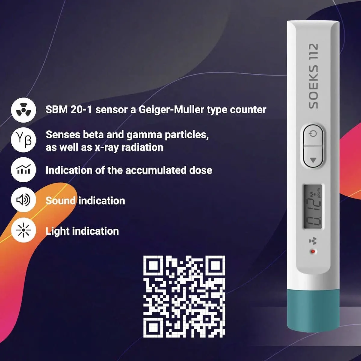 Soeks Dosimeter 112 Radiation Detector Portable Official Australian Distributor