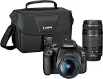 Canon EOS Rebel T7 24.1 Megapixel Digital SLR Camera with Lens - 0.71" - 2.17" (Lens 1) 2.95" - 11.81" (Lens 2)