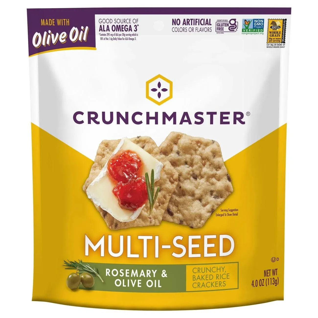 Crunchmaster Crackers Multi Seed Rosemary & Olive Oil