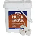 The Pond Guy Muck Defense Natural Pond Muck Remover Cleans & Clears Away Muck & Sludge Easy to Use Bacteria & Enzyme Tablets Treats 16000 Gallons/800