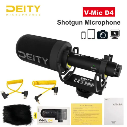 DEITY V-Mic D4 DSLR Microphone Shotgun On-Camera Mic fr Smartphone Laptop Tablet