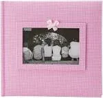 NEW Pioneer Photo Albums 200-Pocket Pink Gingham Fabric Photo Album