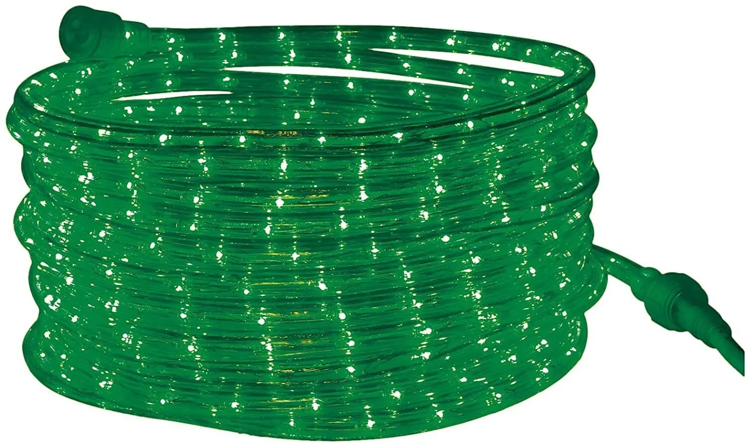 Tupkee LED Rope Light Green - 24 Feet (7.3 M), for Indoor and Outdoor Use, 10mm Diameter - 144 LED Long Life Bulbs Rope Tube Lights