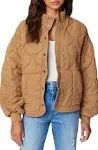 Blank NYC chai tea quilted tencel drop shoulder jacket size L