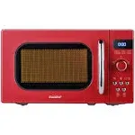 Comfee Retro 0.7-cu ft 700-Watt Countertop Microwave (Red)