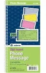 Adams Wirebound Telephone Message Book Two-Part Carbonless 200 Forms