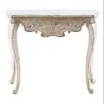 Luxen Home Wood Vintage Console and Entry Table, White